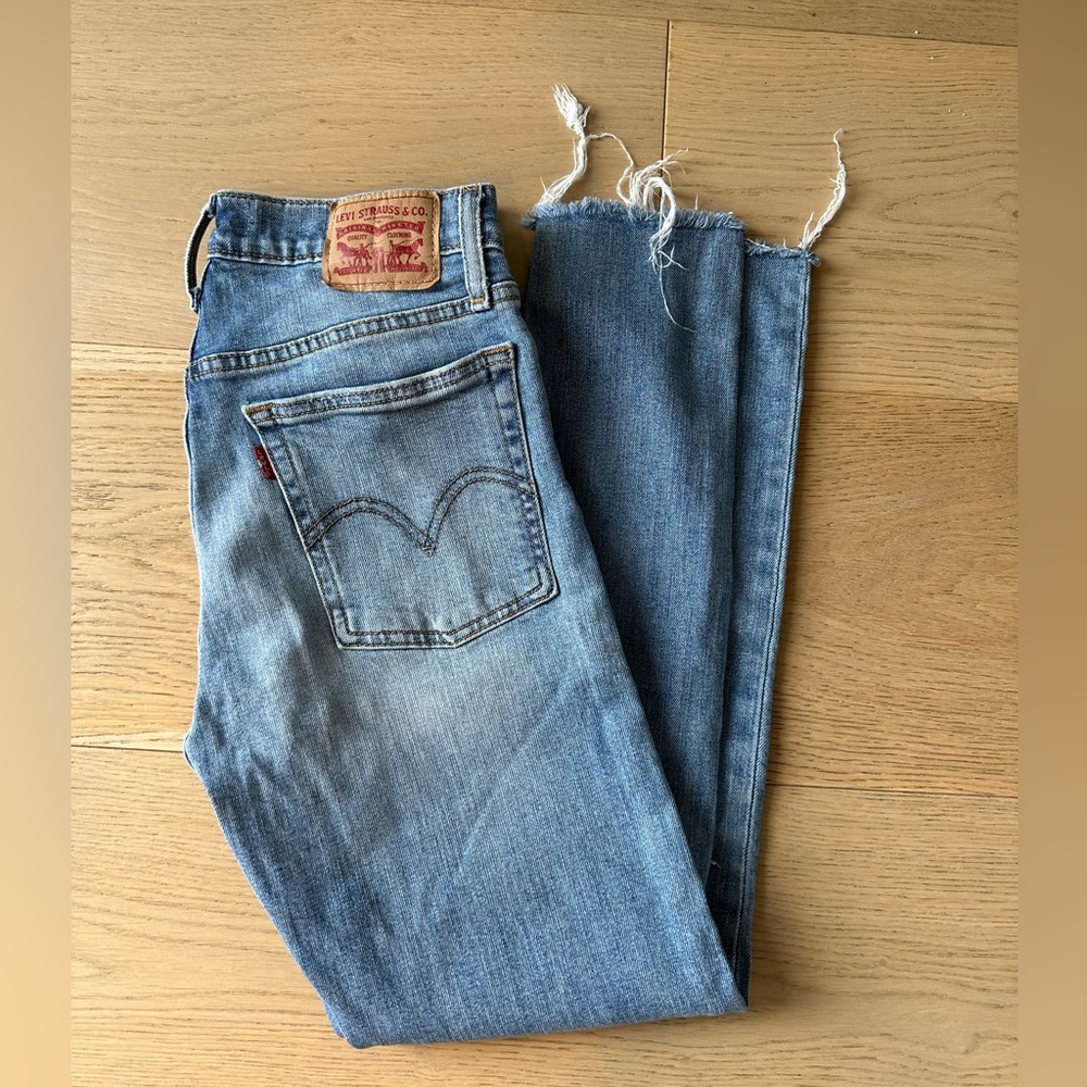 Levi's Wedgie Skinny Blue Jeans